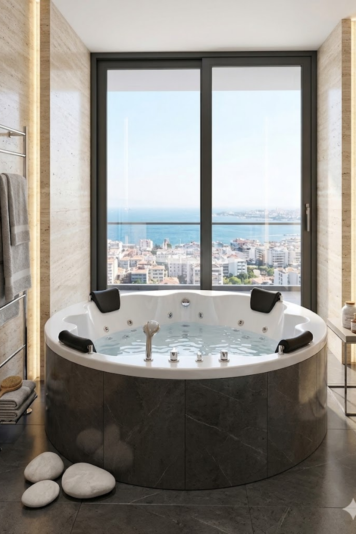 Kuntbay 190 Q H 65 Oval Çift Kişilik Jakuzi