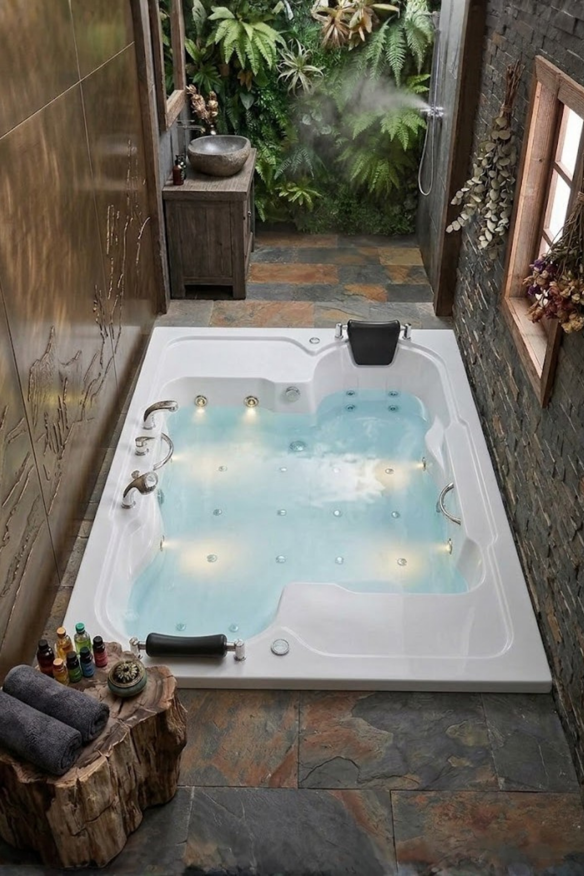 Kuntbay 150×190 H 60 Dikdörtgen Çift Kişilik Jakuzi