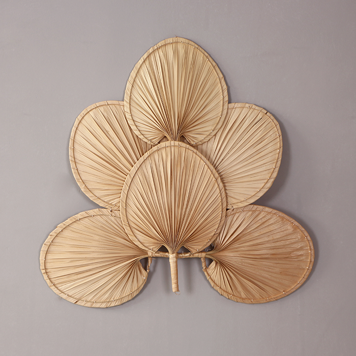 Mylamp Altılı Tasarım El Yapımı Doğal Palmiye Yaprağı 75x75cm