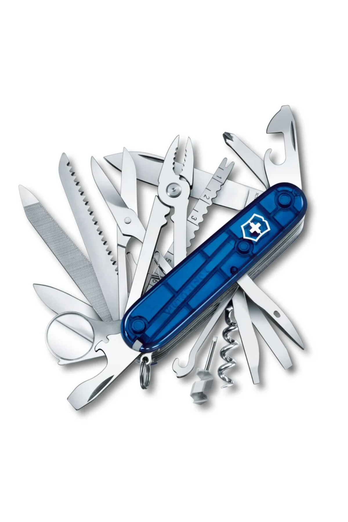 Victorinox SwissChamp 1.6795.T2 Şeffaf Mavi 33 Fonksiyonlu Çok Amaçlı Çakı