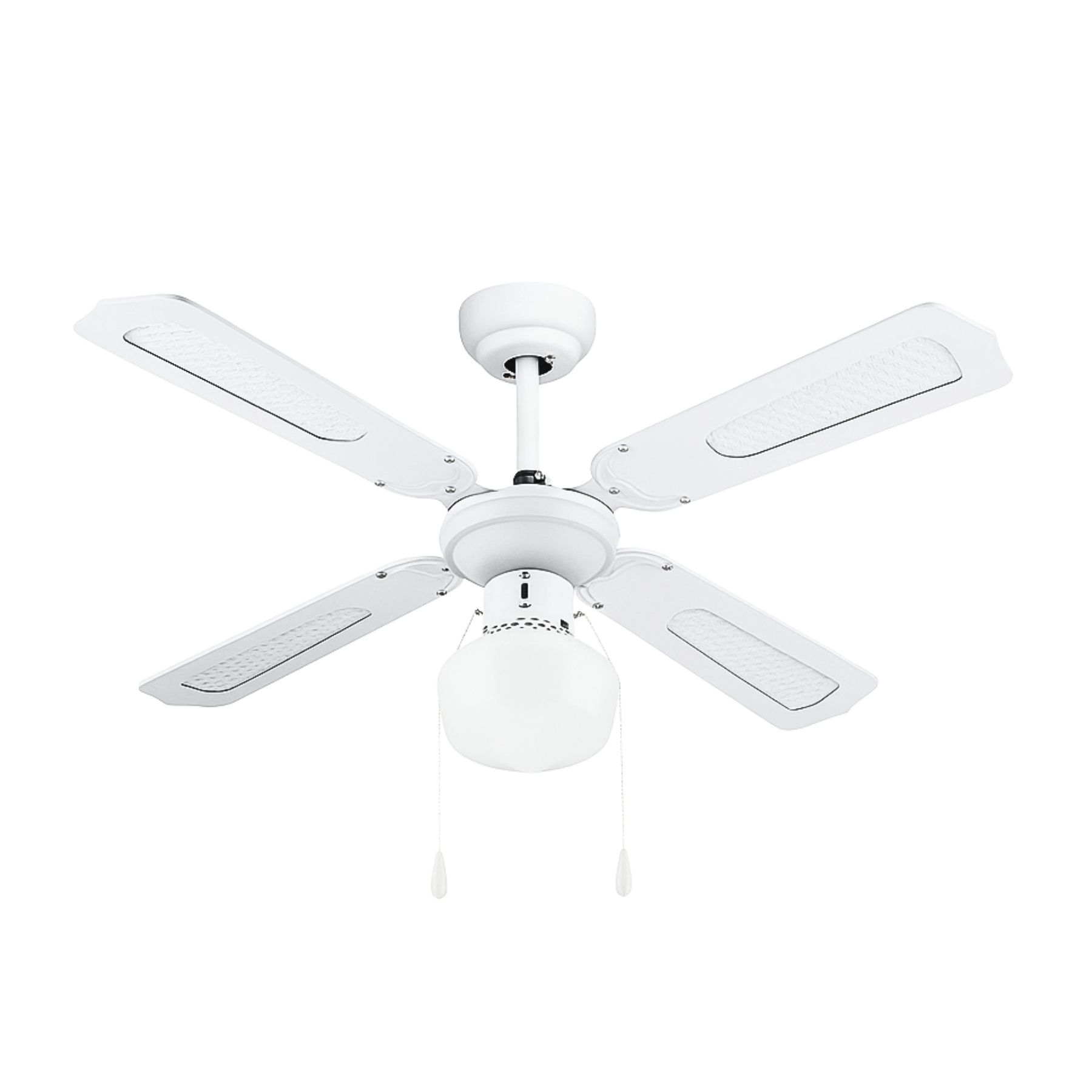 Dlc Poyraz Bakır Motor Lambalı 4 Kanatlı 107cm Tavan Vantilatörü Beyaz