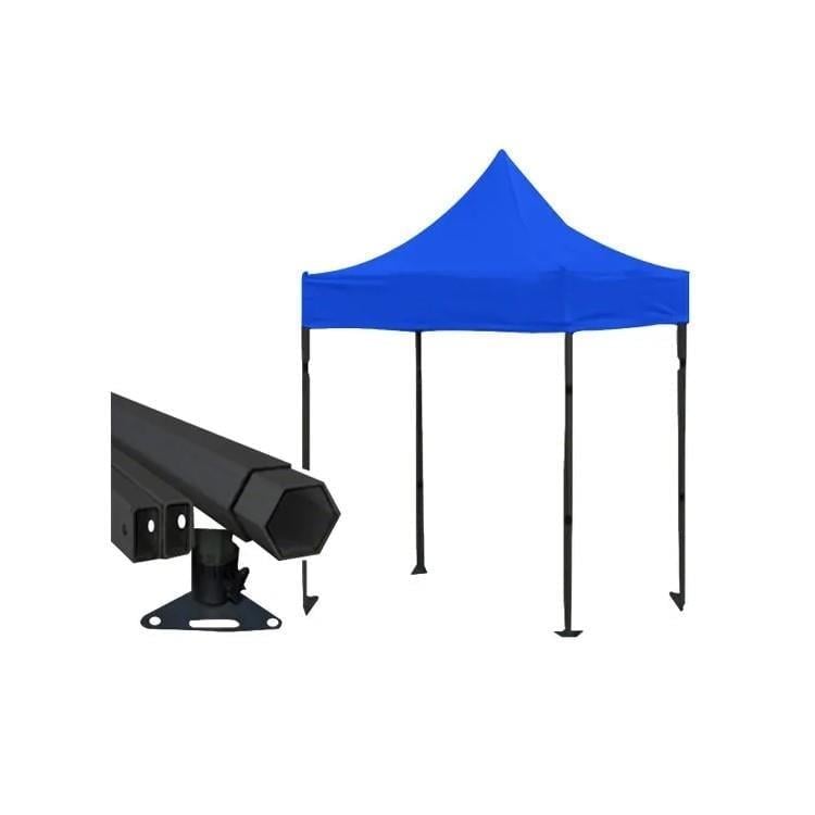 Outdoors Premium Serisi Altıgen Profil Mavi 3x3 Katlanır Makaslı Çardak