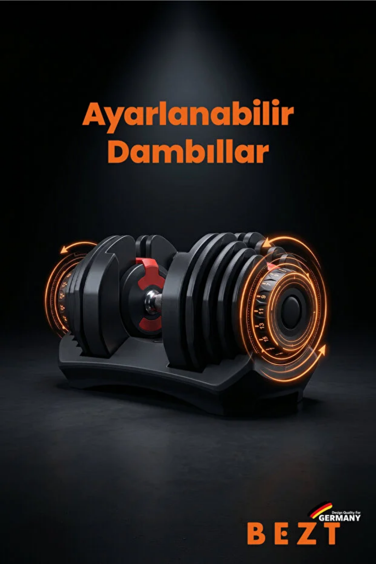 Bezt Pro Sports 40kg Ayarlanabilir Dambıl & Ağırlık Seti Kırmızı
