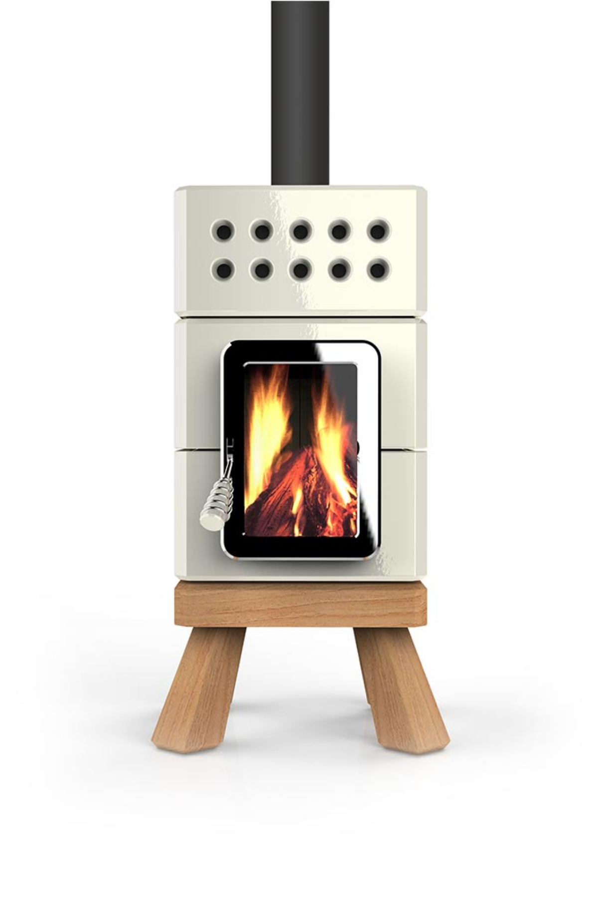 La Castellamonte Mini Stack Seramik Odun Sobası
