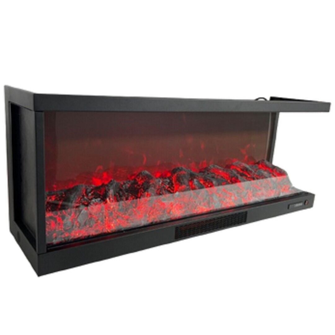 Alaz Efekt AE120.SAĞ.A Elektrikli Şömine Sağ Açık Wifi Bluetoothlu Prizmatik 120 Lik