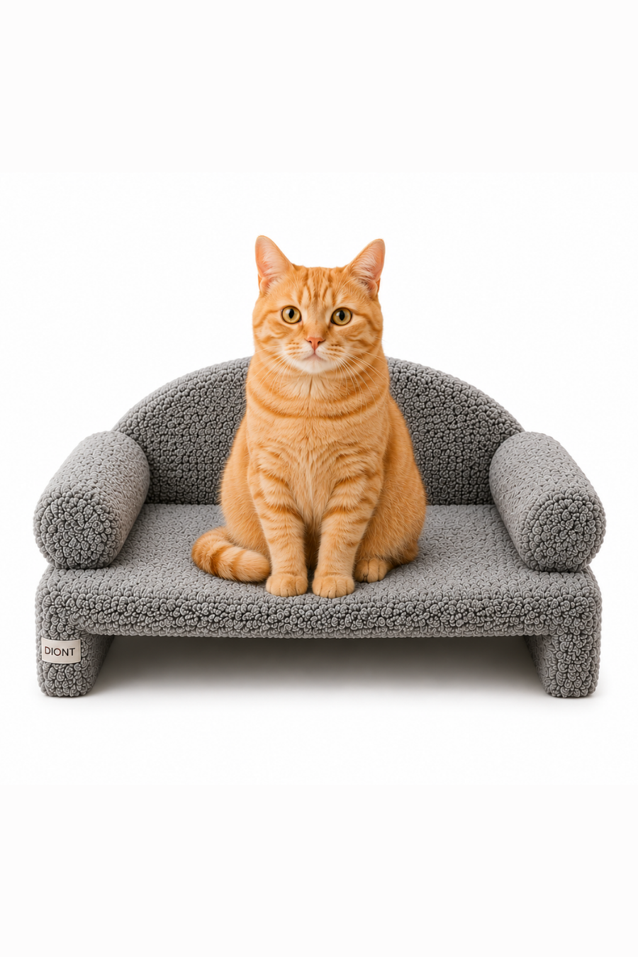 Reyo Pet Peluş Kedi Oturma Koltuğu Kedi Yatağı Gri