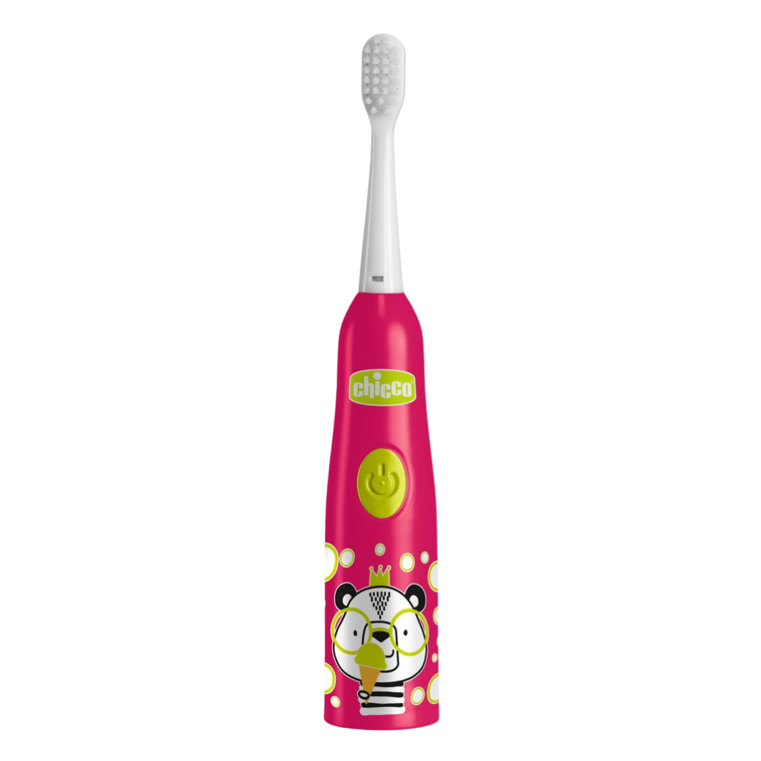 Chicco Çocuklar İçin Pilli Diş Fırçası Panda Kırmızı