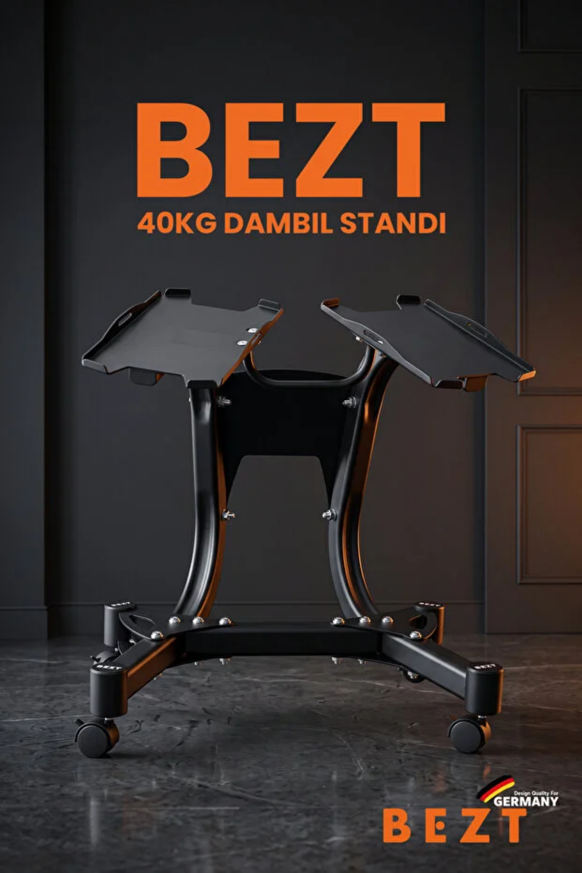 Bezt Pro Sports Ağırlık Standı 40 kg Ayarlanabilir Dambıl Seti Organizer Rafı Ev Tipi Fitness Depolama Standı