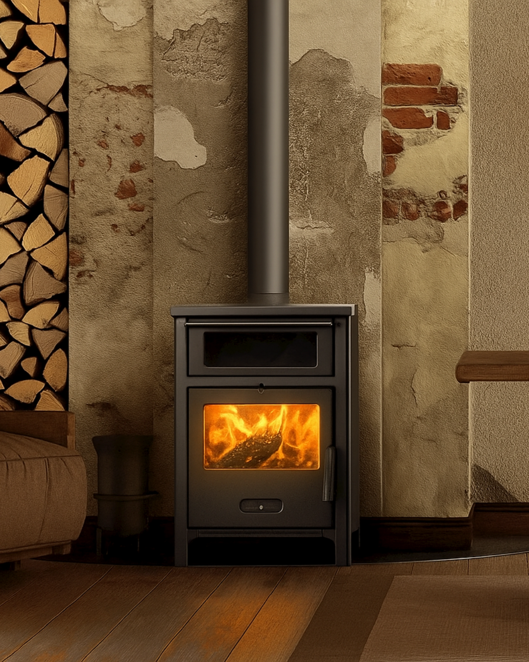 Lacunza Sagra CH 6-12 kW Kuzine Odun Sobası