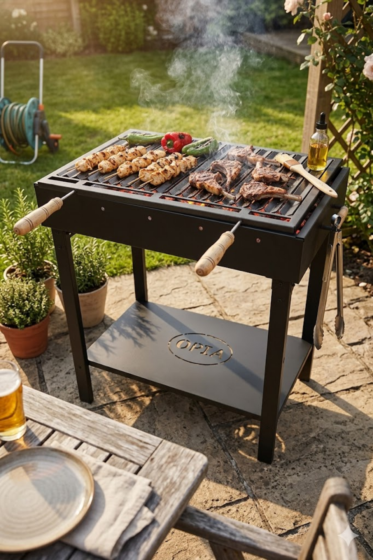 Opia Basicline 67 Pro Oluklu Saç Izgaralı Mangal & Barbekü