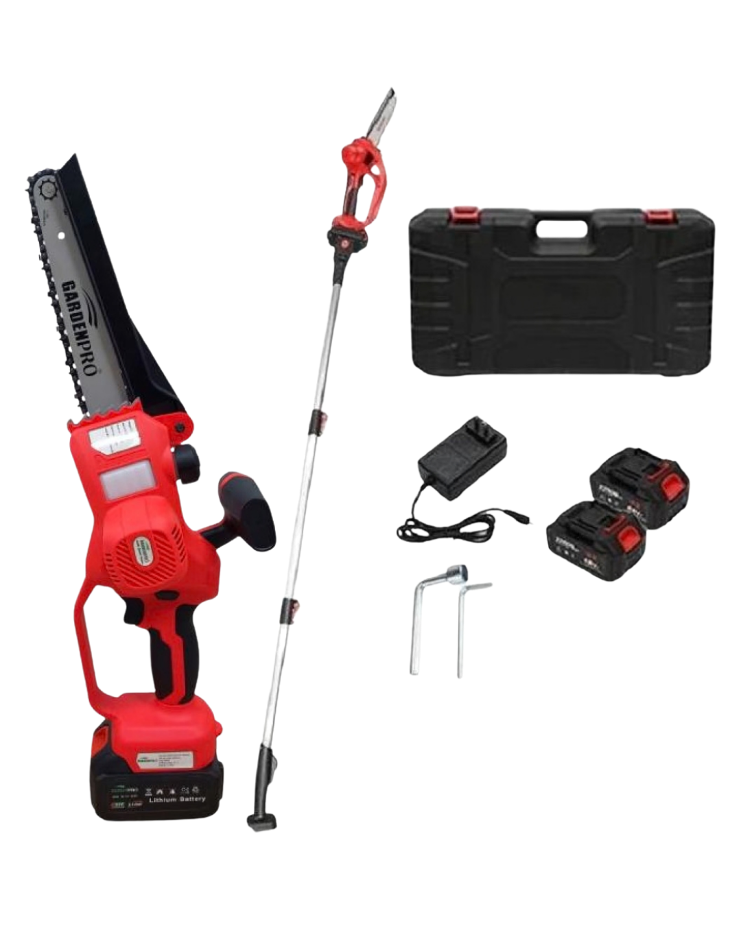 Gardenpro VST9C208 Lityum Akülü Uzatma Aparatlı Budama Testeresi