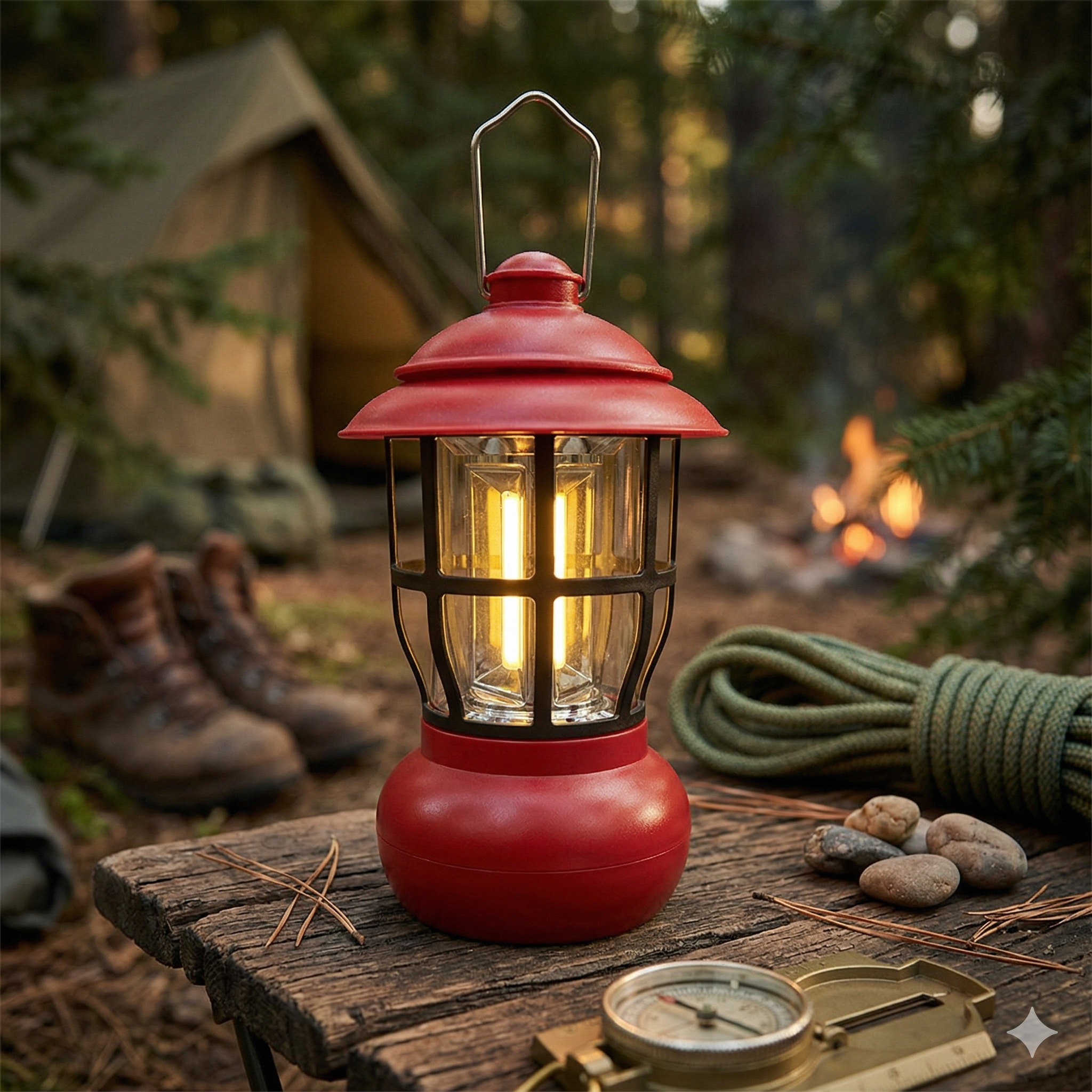 Madfox Atmosphere Glamping Kamp Lambası 250 Lümen Kırmızı