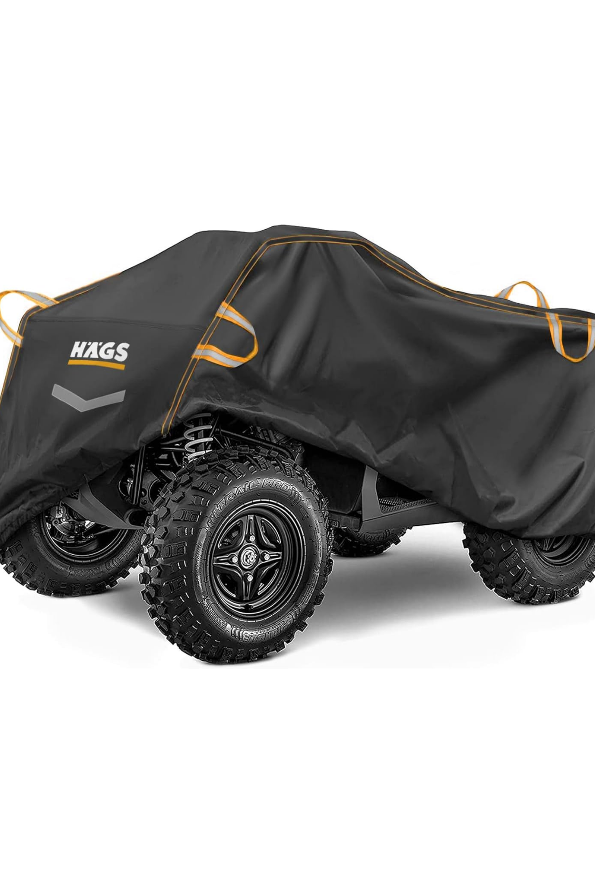 Haegs ATV Brandası, ATV Koruma Kılıfı, Örtüsü Su Geçirmez Dış Mekan Ağır Hizmet Tipi, 4 Mevsim (XXL-220-95-105) - Siyah
