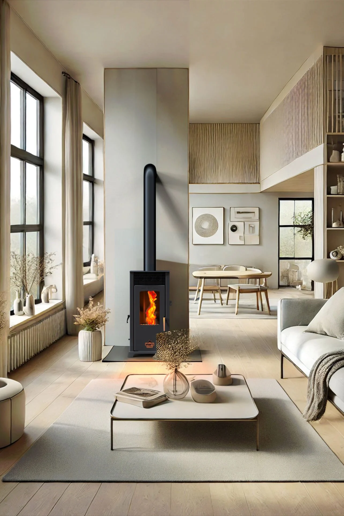 Baba's Stove Eco Fan 8KW Plus Pelet ve Odun Sobası