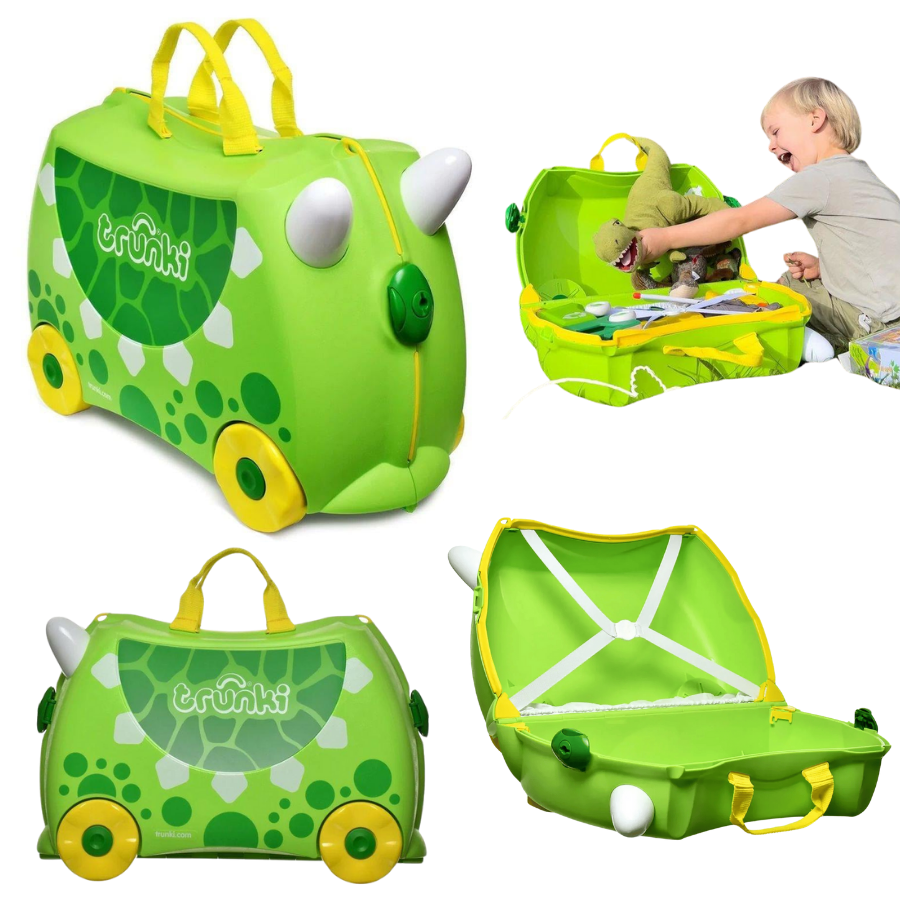 Trunki Dinozor Dudley Binilen ve Sürülen Çocuk Bavulu