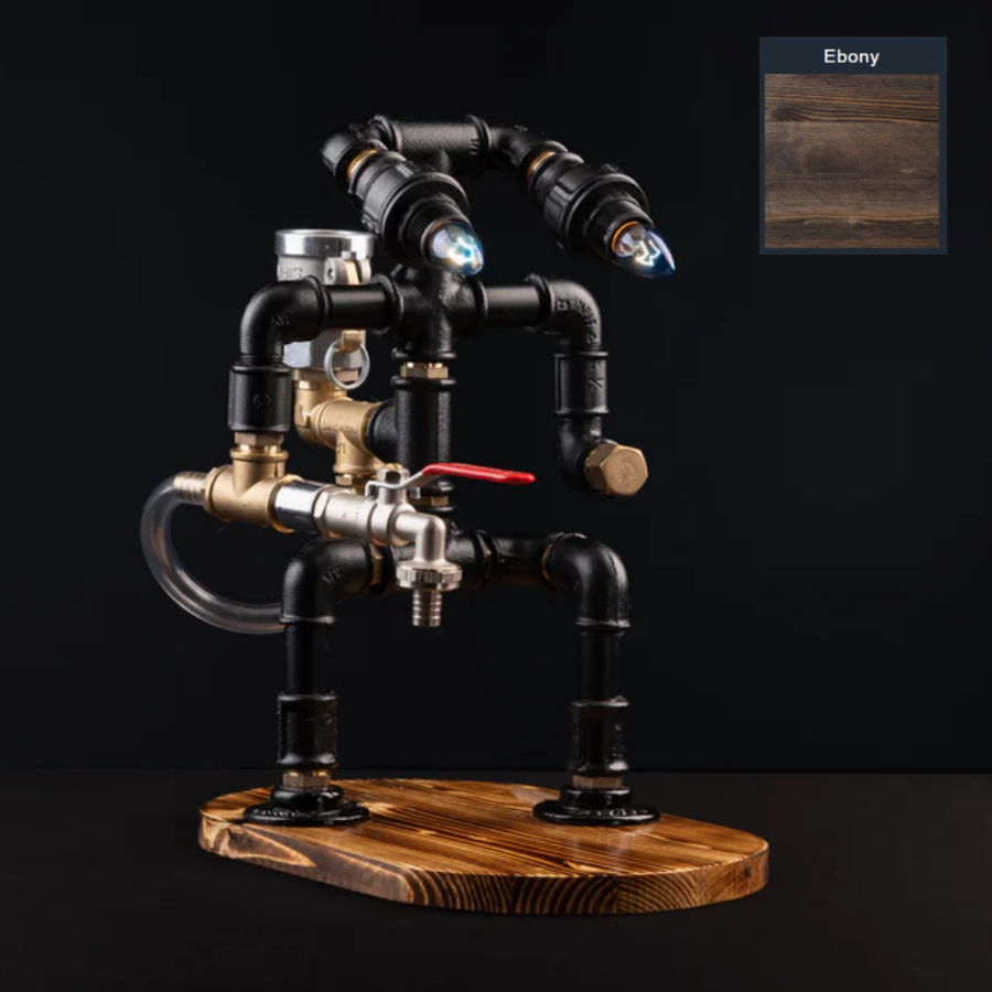 Rustik Atölye Lazarus Masa Lambalı Lampenser İçki Musluğu Ebony