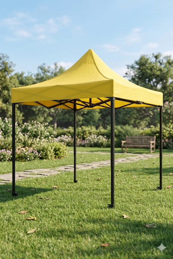 Reyo Premium Serisi Altıgen Profil Sarı 3x3 Katlanır Makaslı Çardak