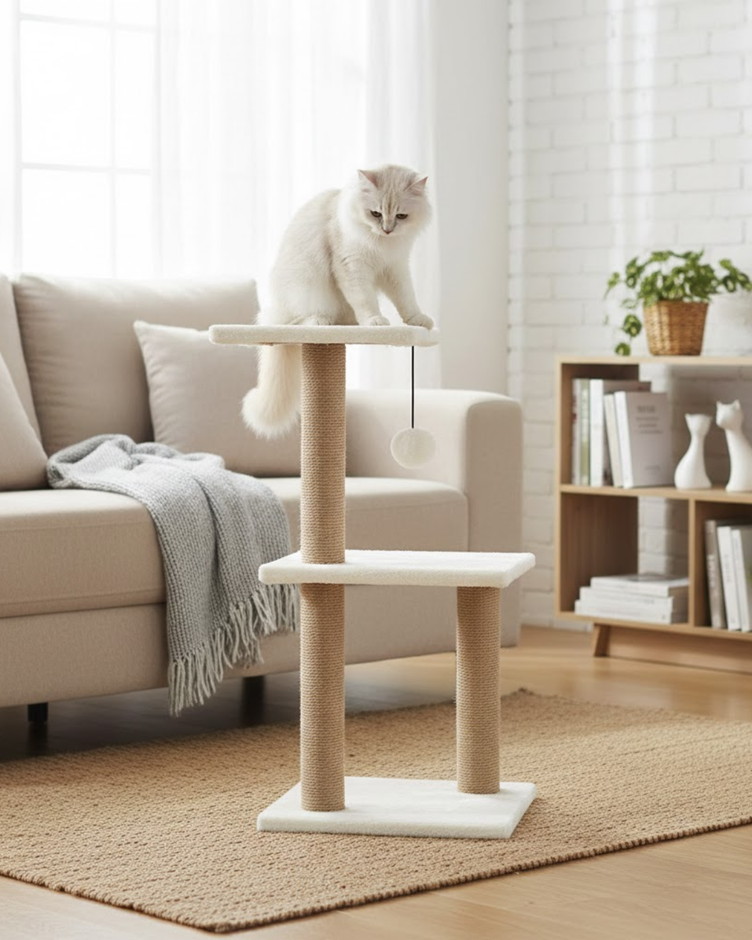 Reyo Pet Mega Boy Step Kedi Tırmalama Tahtası Beyaz