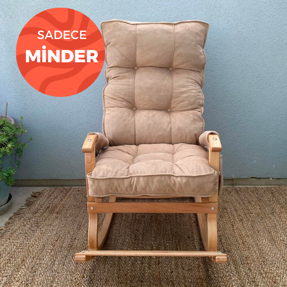 Reyo Home Sallanan Sandalye Minderi Kapitone Çift Cepli Bej
