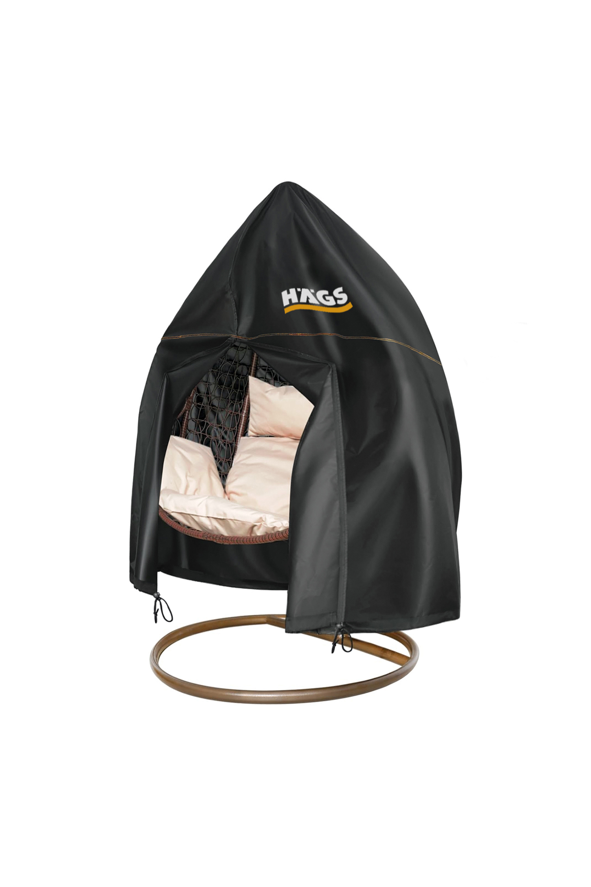 HAEGS Bahçe Salıncağı Örtüsü, Rattan Salıncak Koltuk Koruma Kılıfı Brandası, Hamak Sandalye Dış Mekan Su Geçirmez Mobilyası Koruyucu Örtü - 190 x 115cm