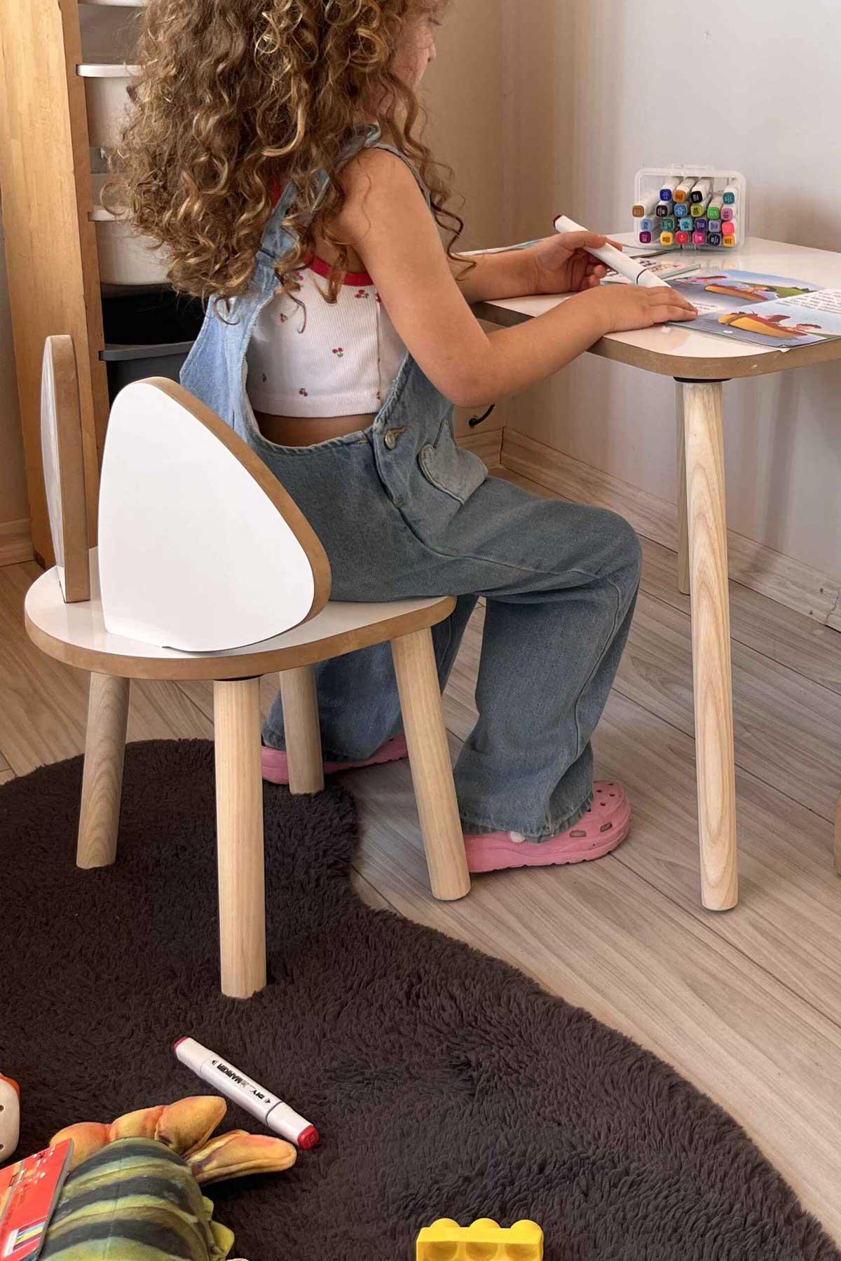 Alfa Country Montessori Çocuk 1 Mickey Sandalye Beyaz