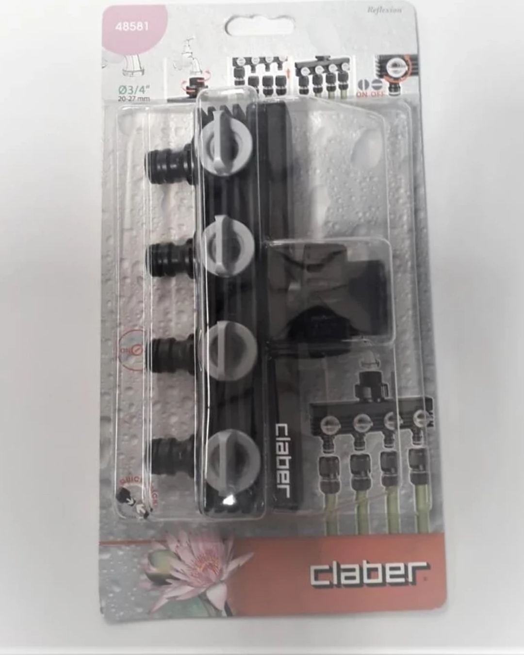 Claber 48581 Dörtlü Musluk Adaptörü