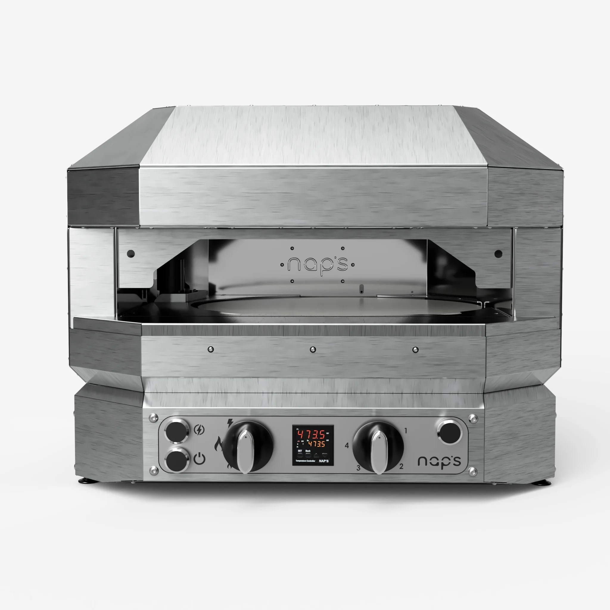 Nap's N45 Pro LPG ve Doğal Gazlı Dijital Döner Taş Tabanlı Fırın-Önlük Hediye