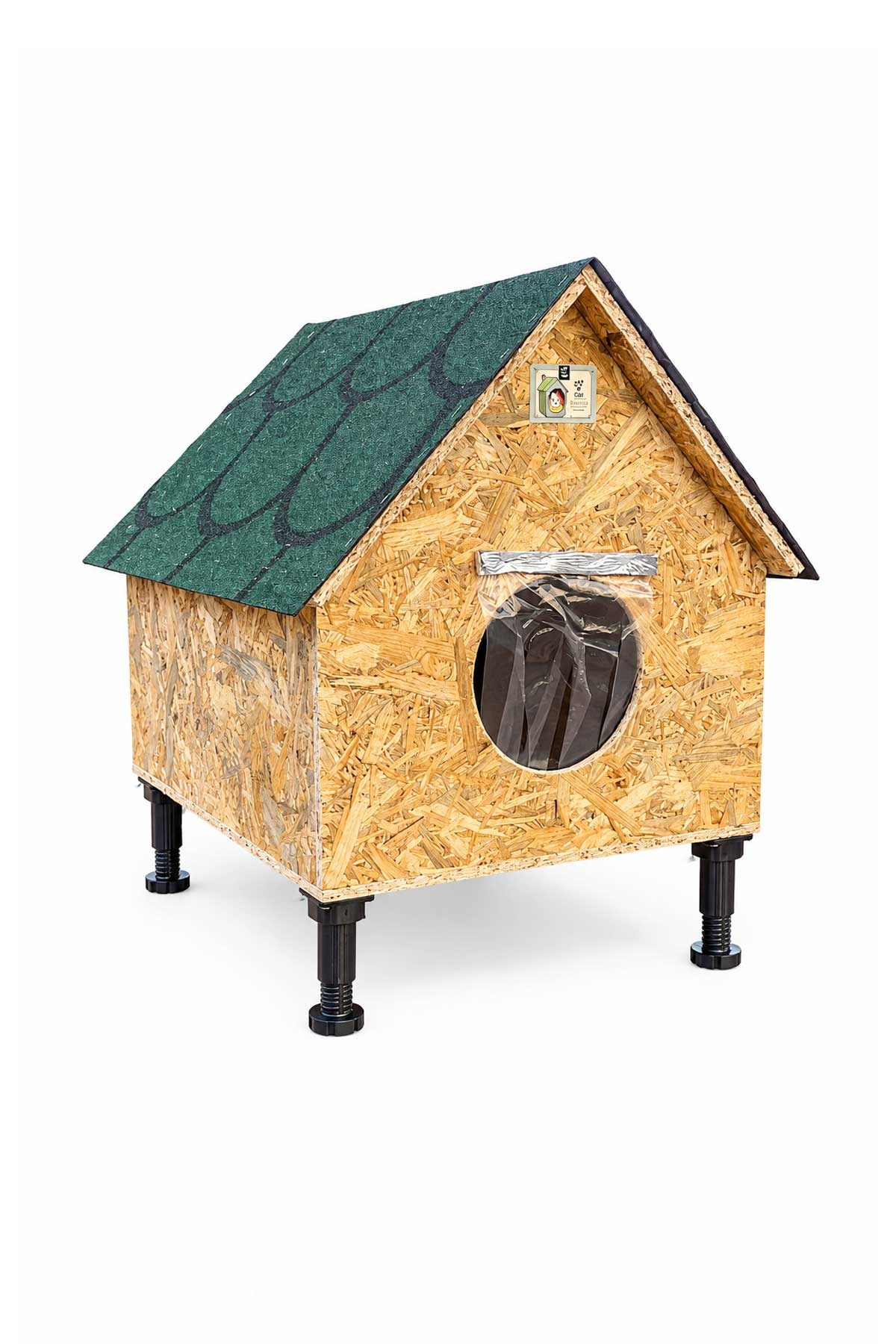 Narım Kedi Evi ve Kedi Yuvası, İç ve Dış Mekana Uygun, Soğuk, Yağmur ve Kar Yalıtımlı Özel Üretim Kedi Barınağı 55x45x65 cm