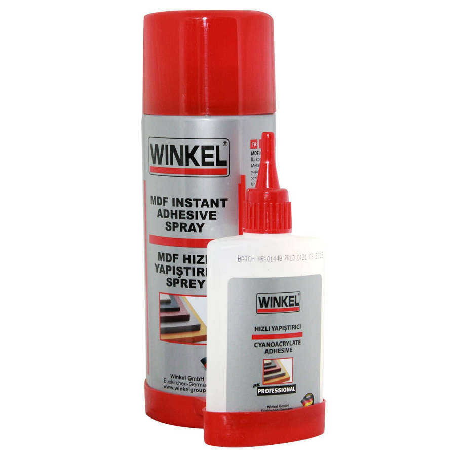 Winkel Mdf Ahşap Metal Hızlı Yapıştırıcı Sprey Seti 400+200 ML