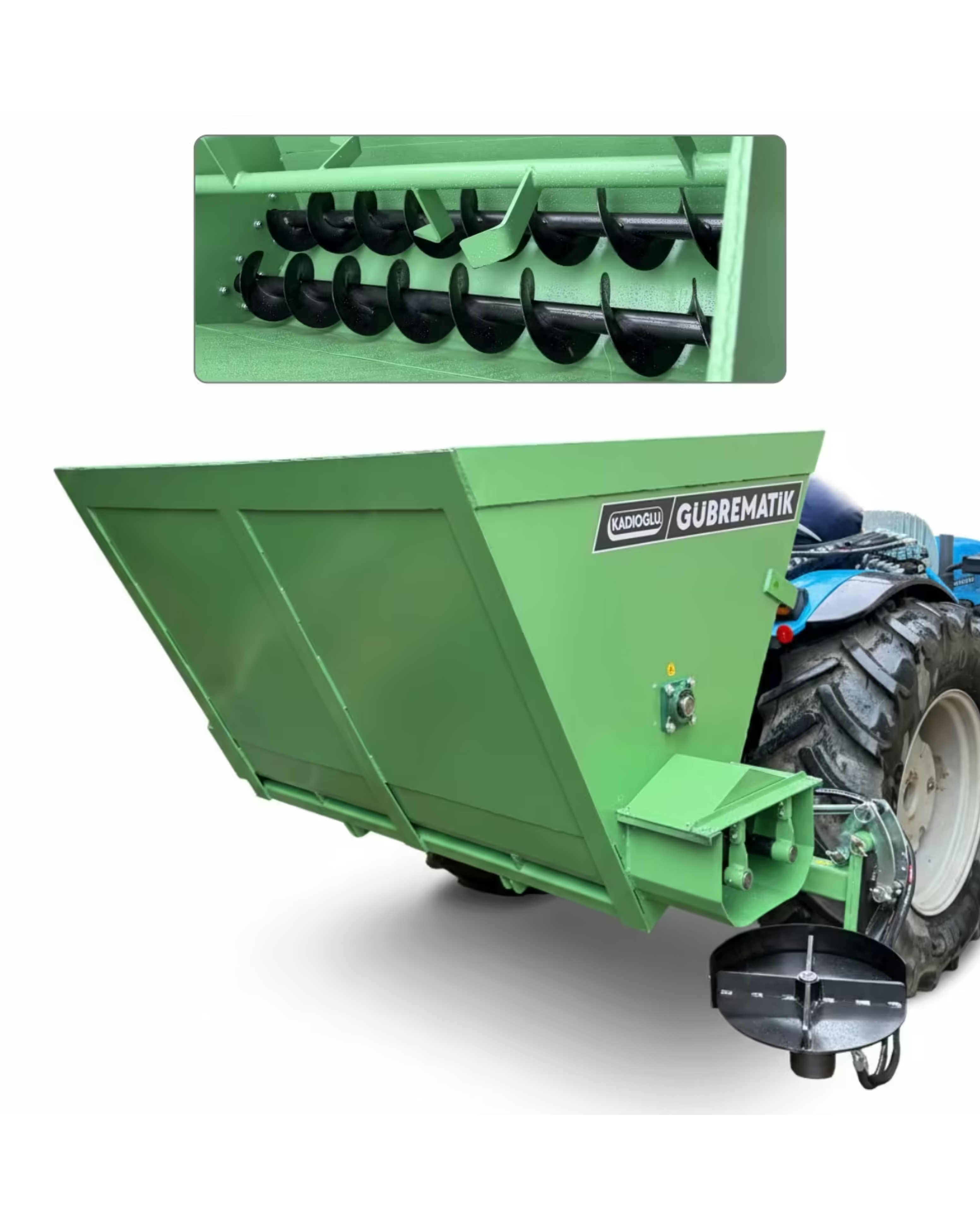 Kadıoğlu SM1700 Gübrematik Katı Gübre, Kompost Gübre Dağıtma Makinesi (Çift Helezonlu)