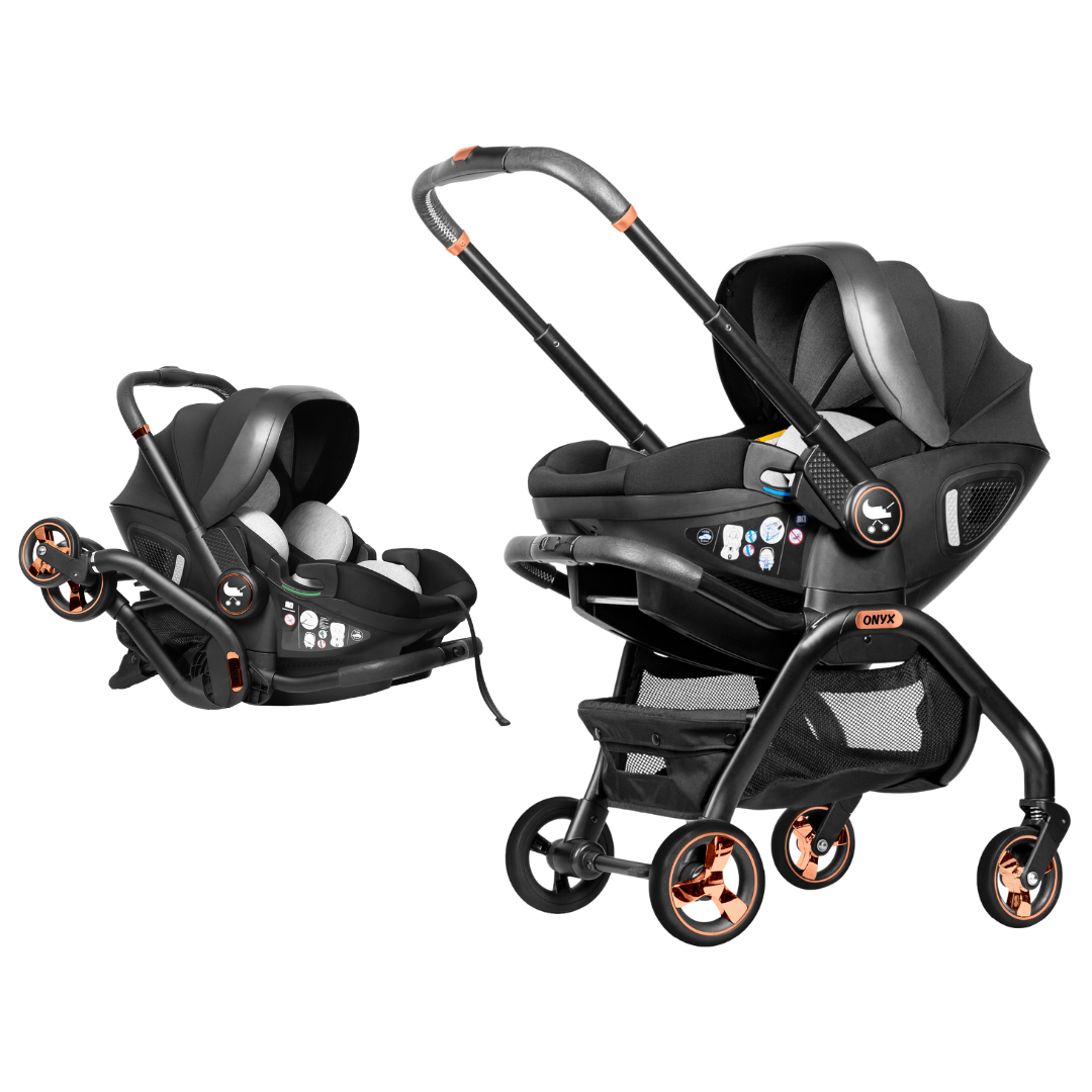 Merkür Bebe Onyx 2'si 1 Arada Oto Koltuğu Bebek Arabası Siyah