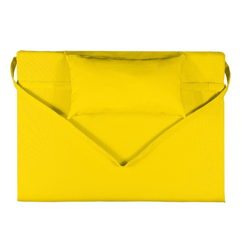 Bysay Taşınabilir Katlanır Plaj Havuz Şenzlongu Kamp Yatağı Minderi Sarı