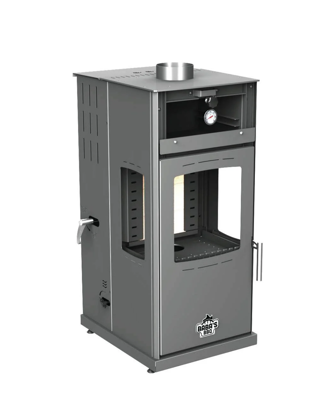 Baba's Stove Silver Plus 8 KW Kuzine Manuel Pelet Odun Sobası 