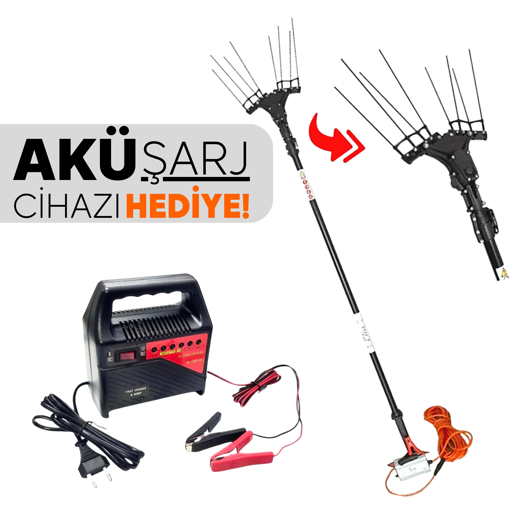 Elia 750 W Sensörlü Devir Ayarlı Zeytin Hasat Makinesi
