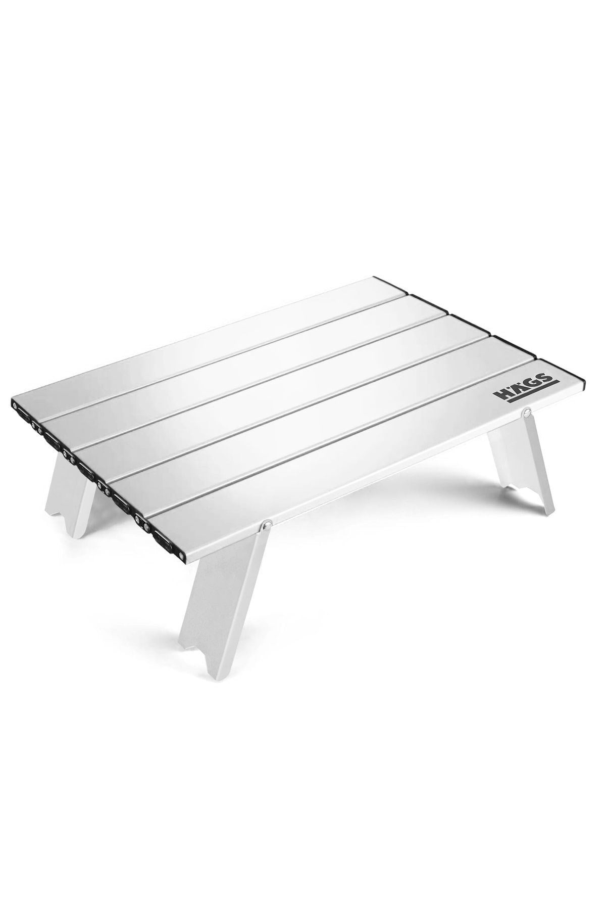 Haegs Portatif Küçük Masa Alüminyum Ultra hafif Katlanır Mini Masa - Plaj, Piknik, Kamp, Balıkçı, Outdoor Küçük Sehpa Masa - Gümüş