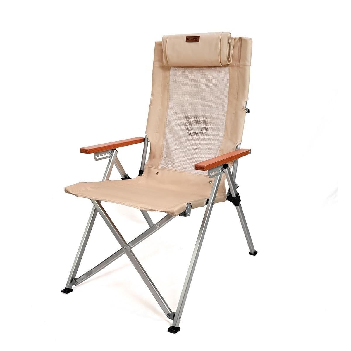 Madfox Haven 6 Kademeli Katlanır Kamp Sandalyesi Krem