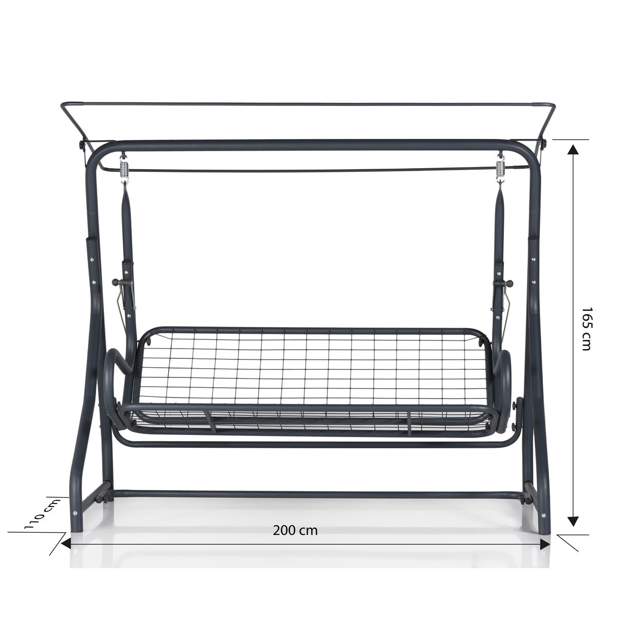 Erinöz Olea 3 Kişilik Yatarlı Mindersiz Bahçe Salıncağı İskeleti