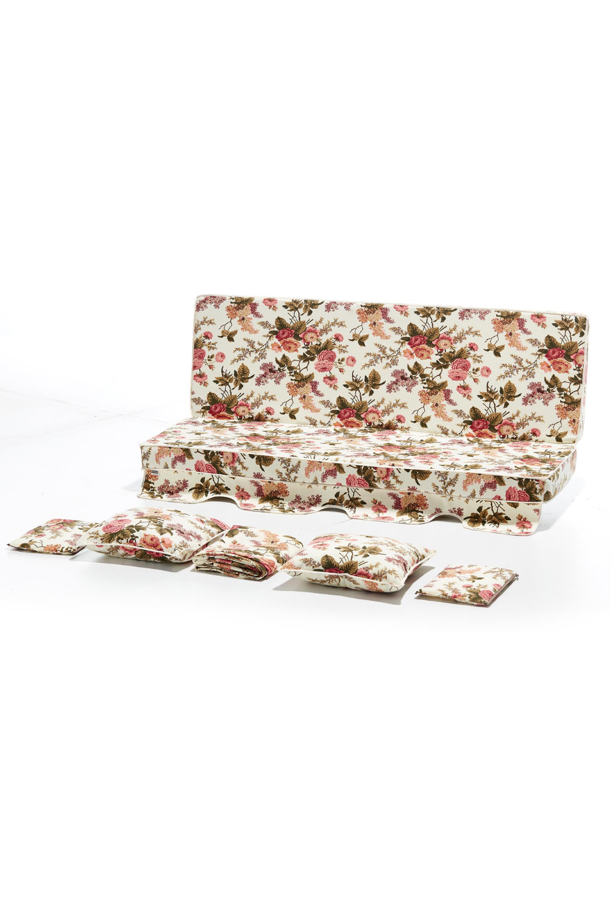 Erinöz Salıncak Minder Kılıf Takımı 2 Kişilik (Süngersiz) - İngiliz Gülü