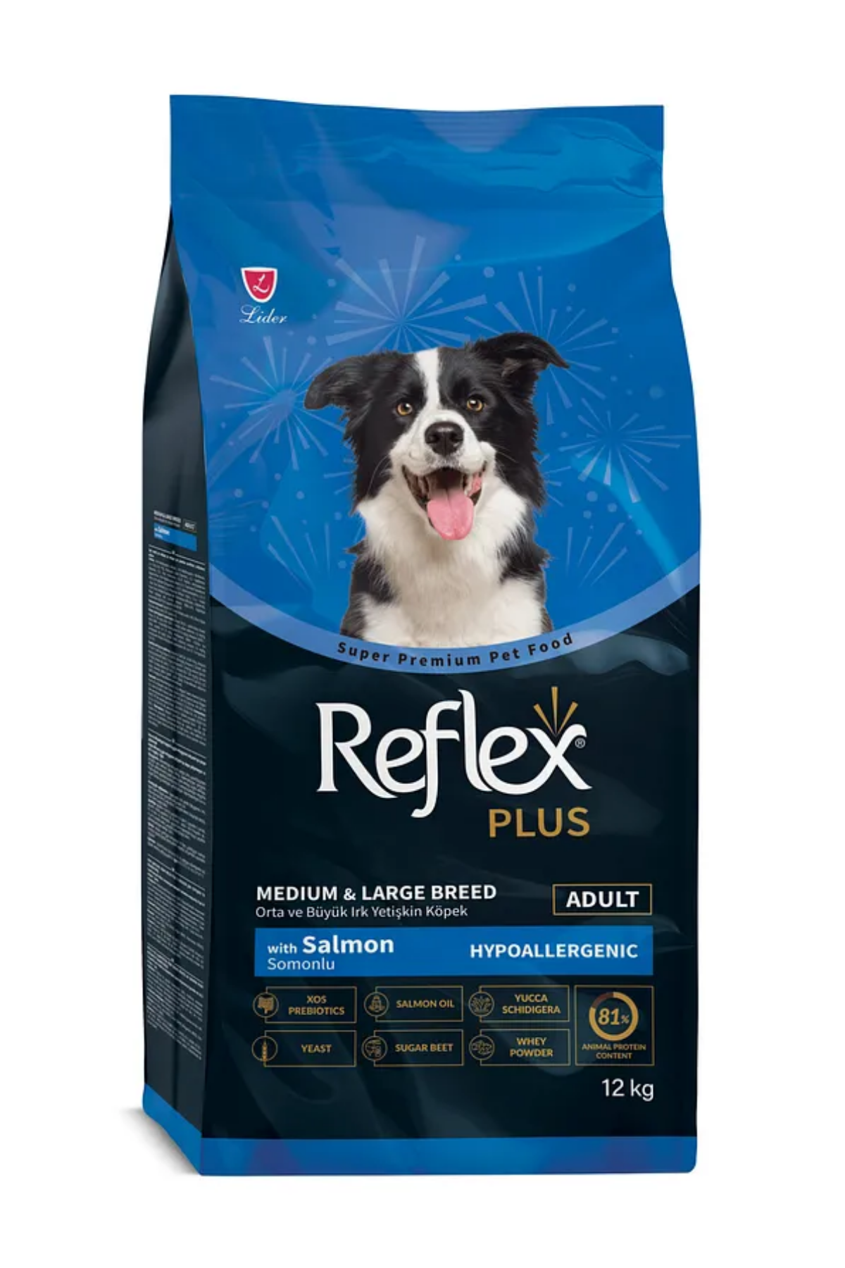 Reflex Plus Somonlu Orta Ve Büyük Irk Yetişkin Köpek Maması 12 kg
