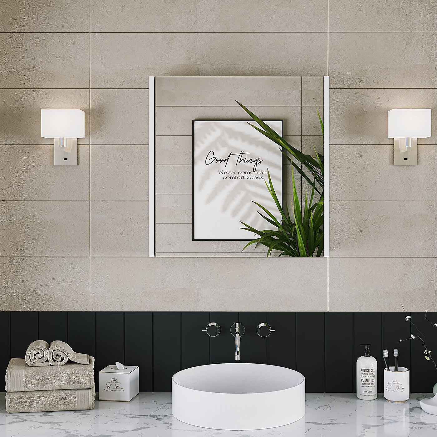 Roomart Banos Banyo Ad7 Kulpsuz Tek Kapaklı Mat Beyaz Mdf 60 Cm Aynalı Banyo Üst Dolabı