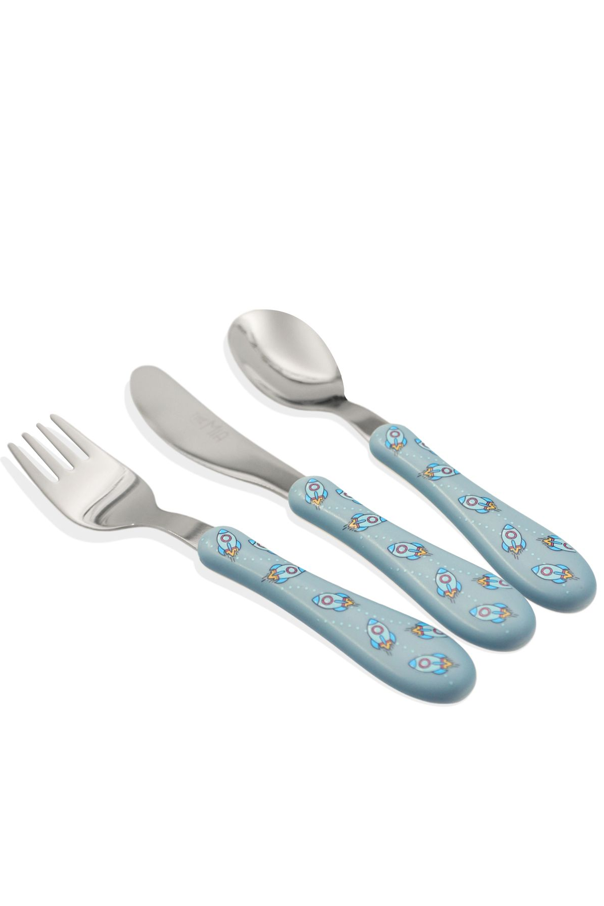 The Mia Bebek Çatal Kaşık Bıçak Takımı Rocket 3 Parça	