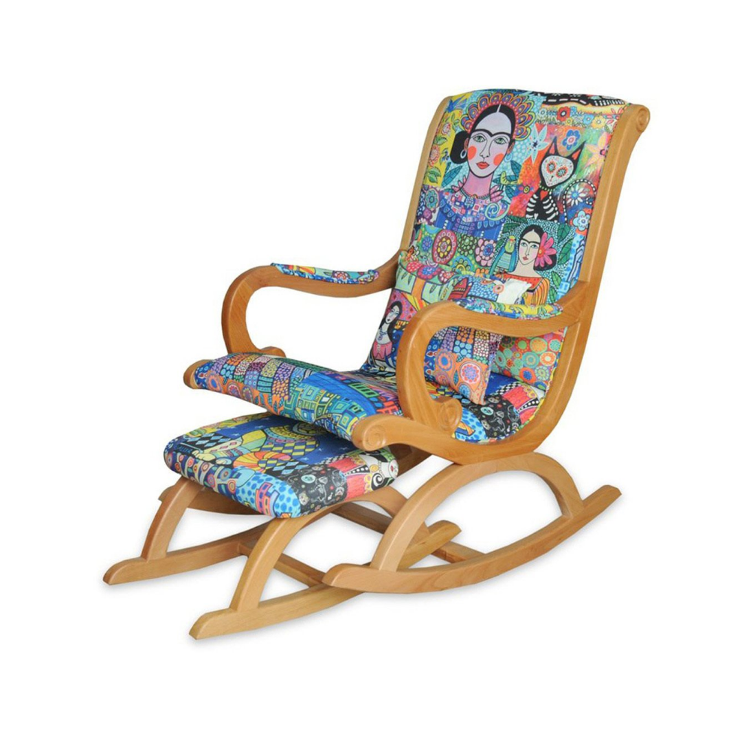 Asedia Rustik Naturel Frida Sallanan Sandalye