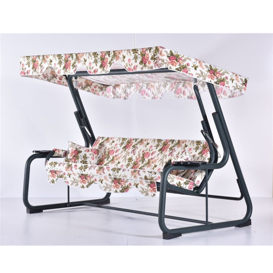 Erinöz Rubus 4 Kişilik Bahçe Balkon Teras Salıncağı - İngiliz Gülü