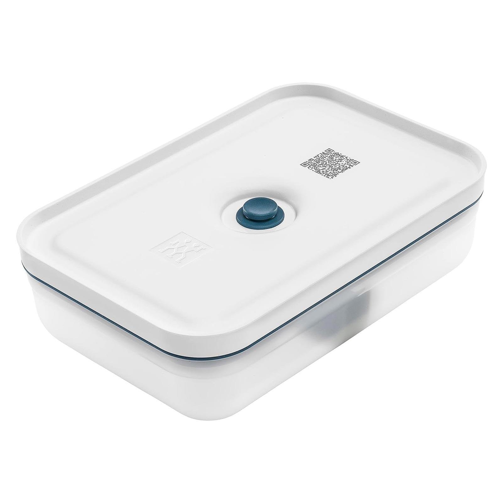 Zwilling Fresh & Save Vakumlu Yemek Taşıma Kabı, L Düz, Plastik, Yari Şeffaf-Akdeniz Mavisi