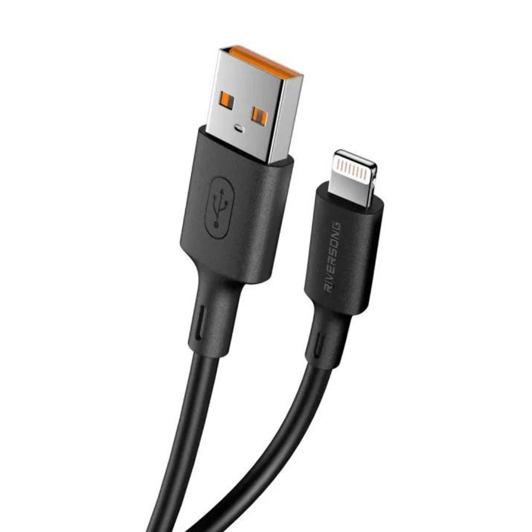 Riversong Cable Zeta CL118 Lightning Hızlı Şarj Kablosu Siyah