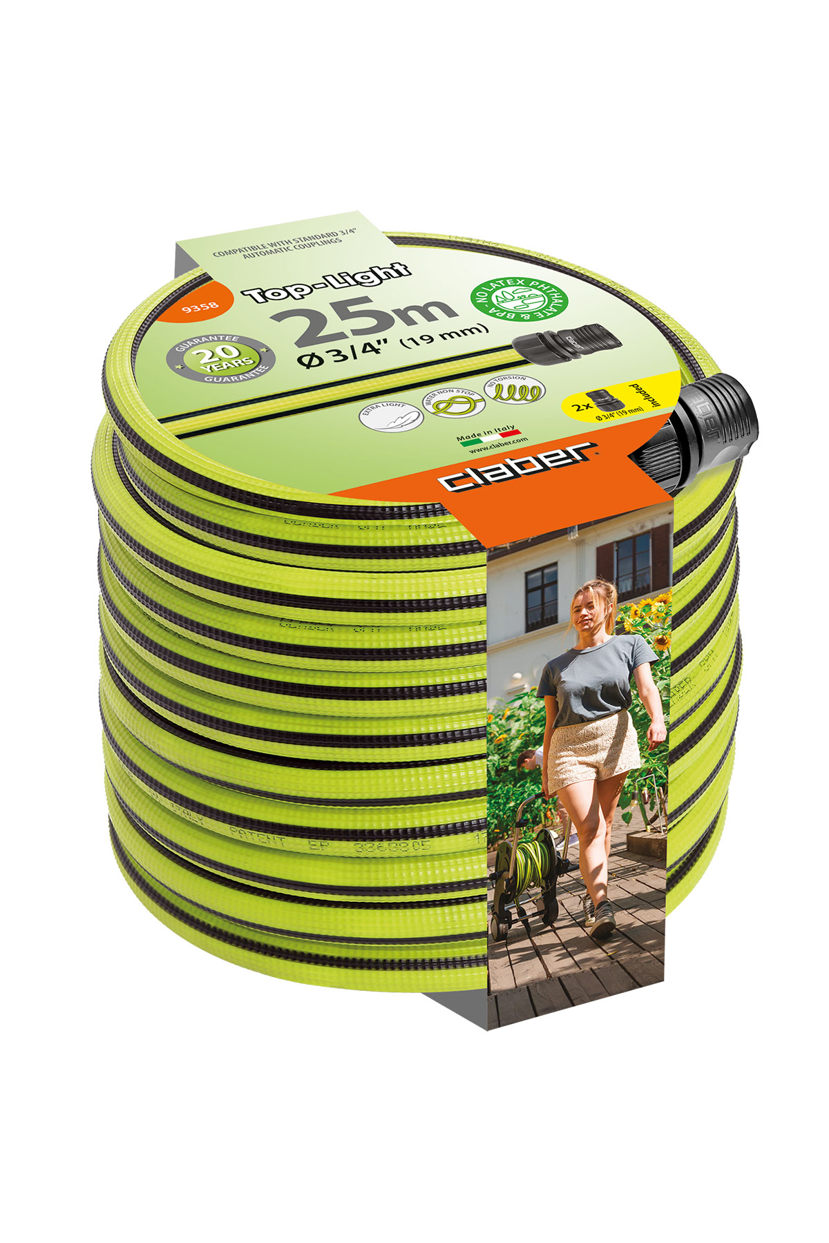 Claber 9358 Top-Light Sulama Hortumu 3/4'' 25mt