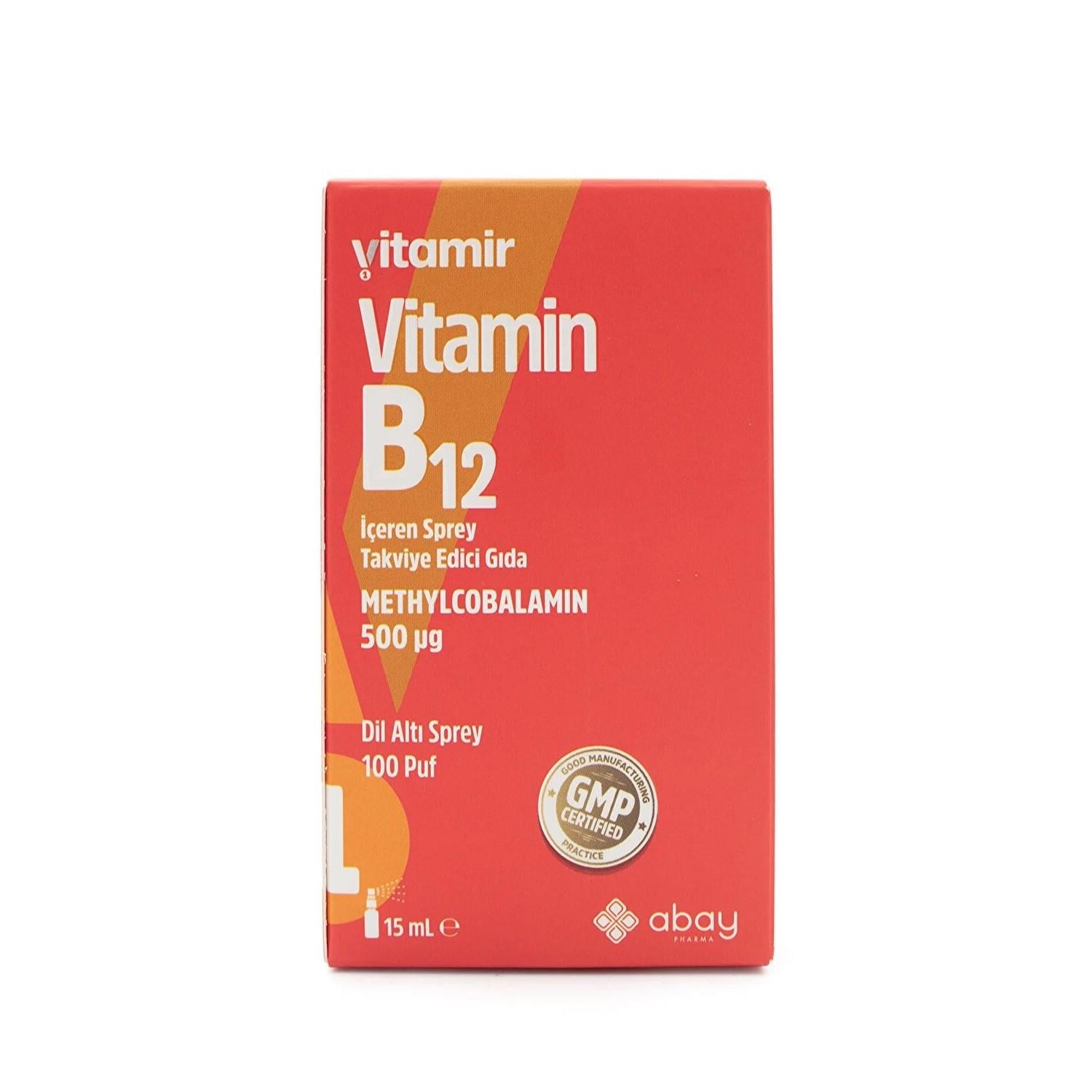 Vitamir B12 Methylcobalamin Dilaltı Sprey 100 Puf