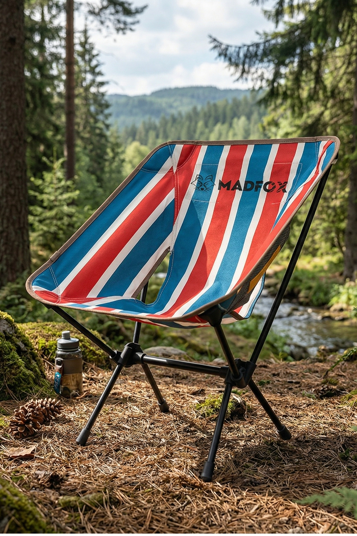 Madfox İnfinity Ultralight Katlanır Kamp Sandalyesi - Retro Çizgili