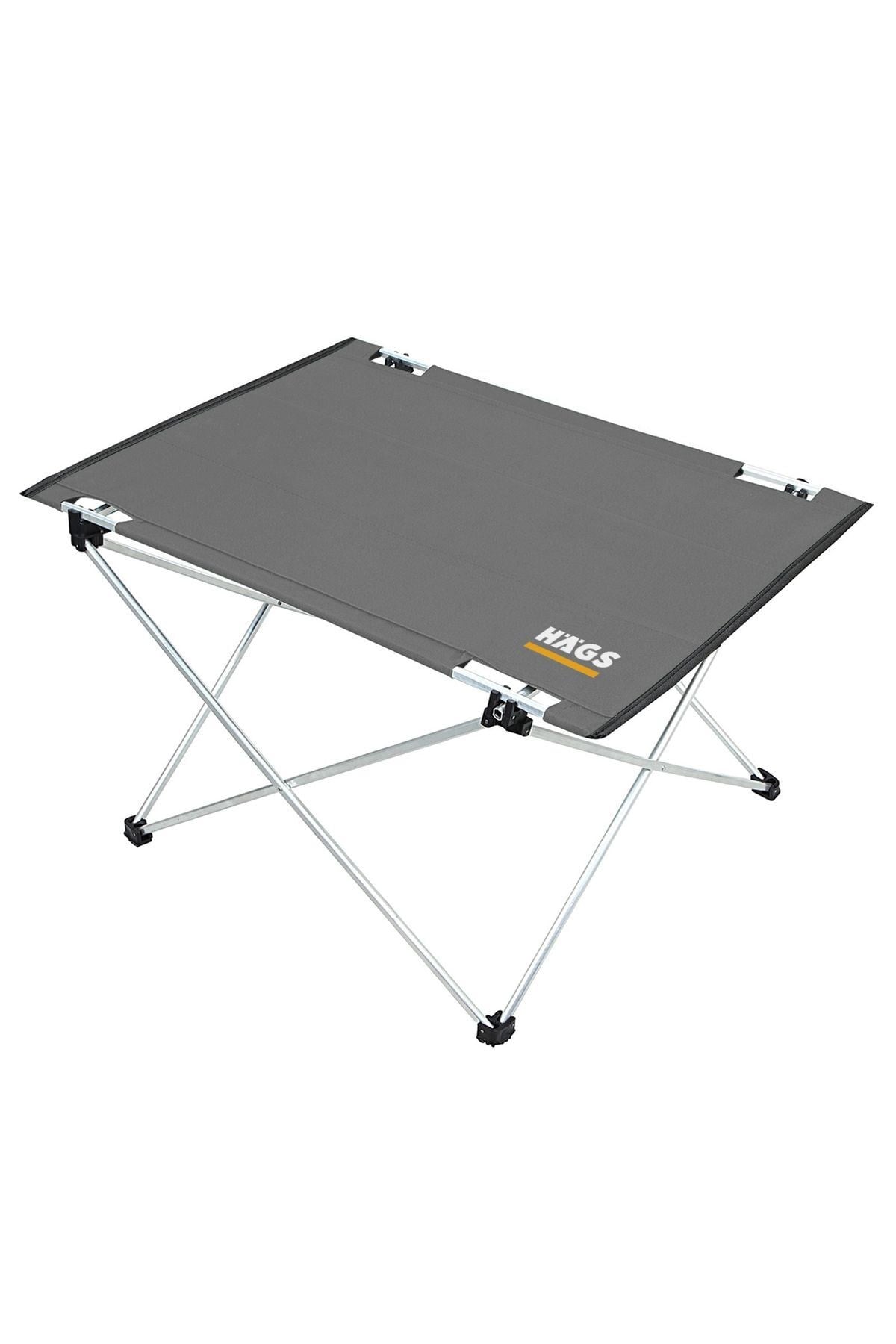 Haegs Ultralight Katlanır Kamp Masası, Piknik, BBQ, Balıkçılık, Avcılık, Plaj, Hiking için Taşınabilir Kompakt Roll Up Outdoor Kamp Masası Medium - Gri