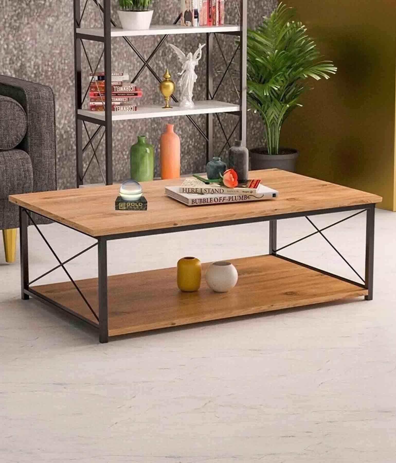 Reyo Orta Sehpa Double Minimalist Ceviz